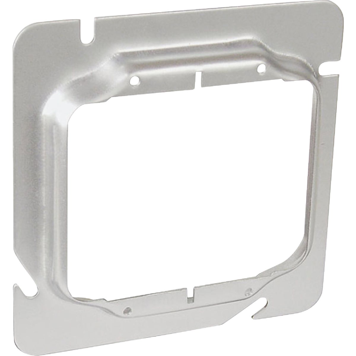 Item 559172, Square 2-gang device ring used with 4-11/16 In. square boxes.