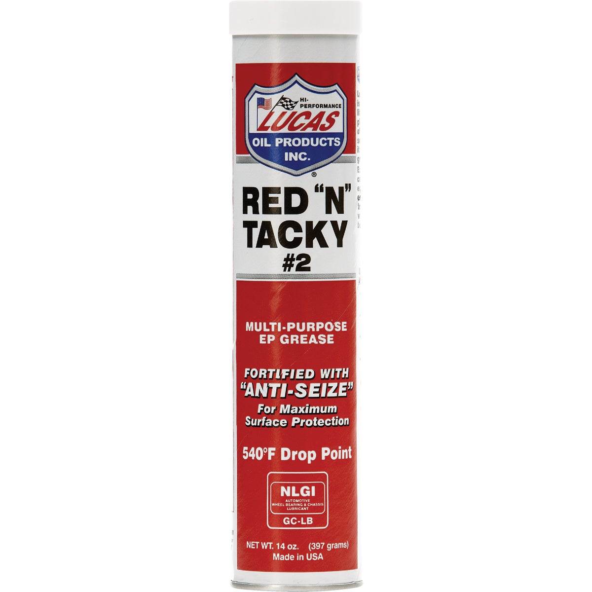 Item 570044, Red 'N' Tacky Grease is a smooth, tacky, red lithium complex multi-purpose 