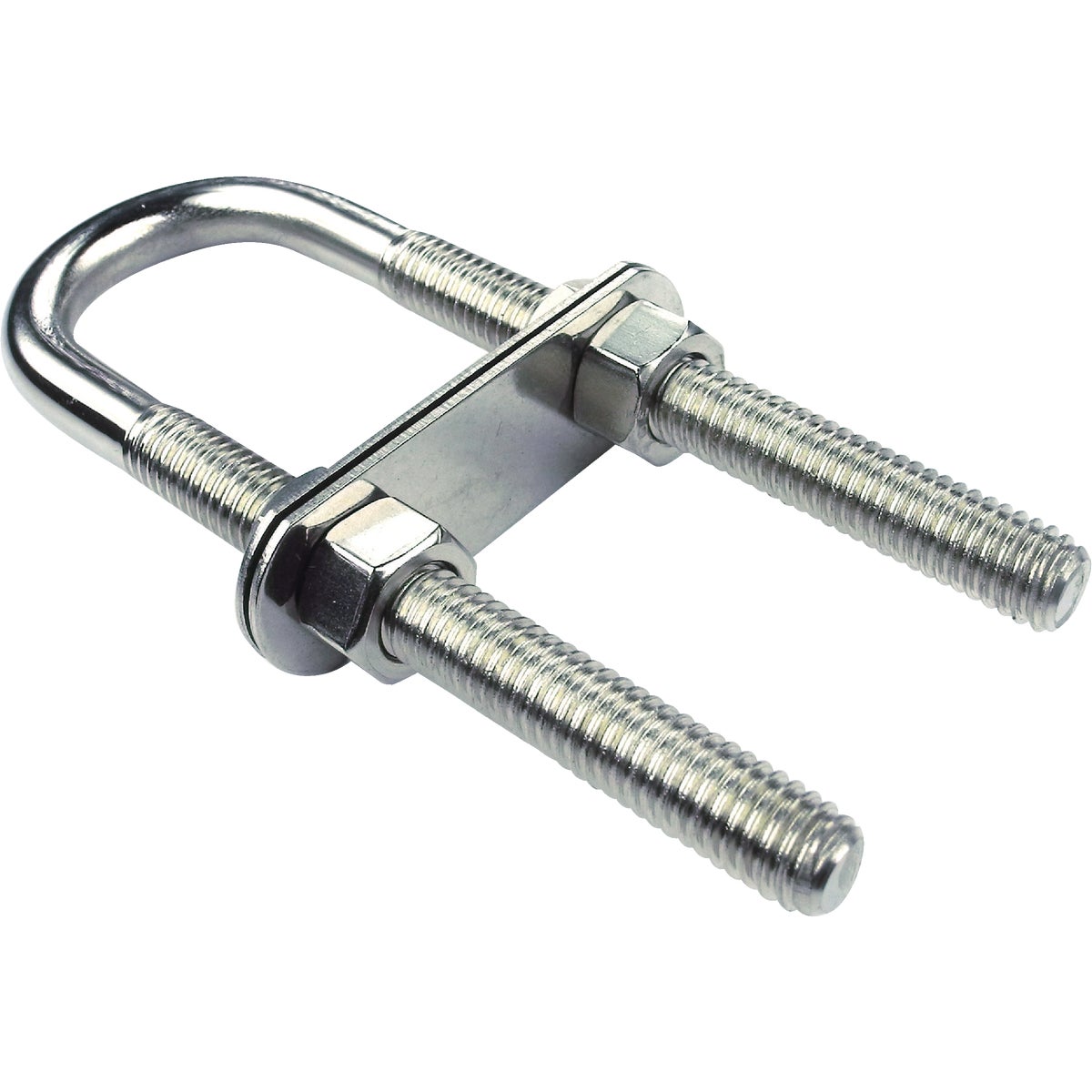 Item 570439, Stainless steel U-bolt used to secure tow lines or to attach boat to 