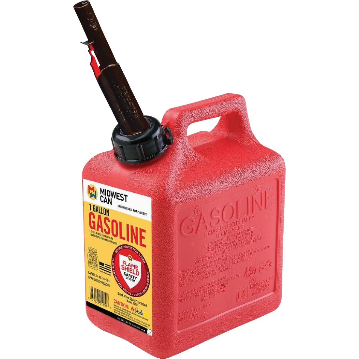 Item 571160, Midwest Can's Safe-Flo line of portable fuel containers are easy to use and