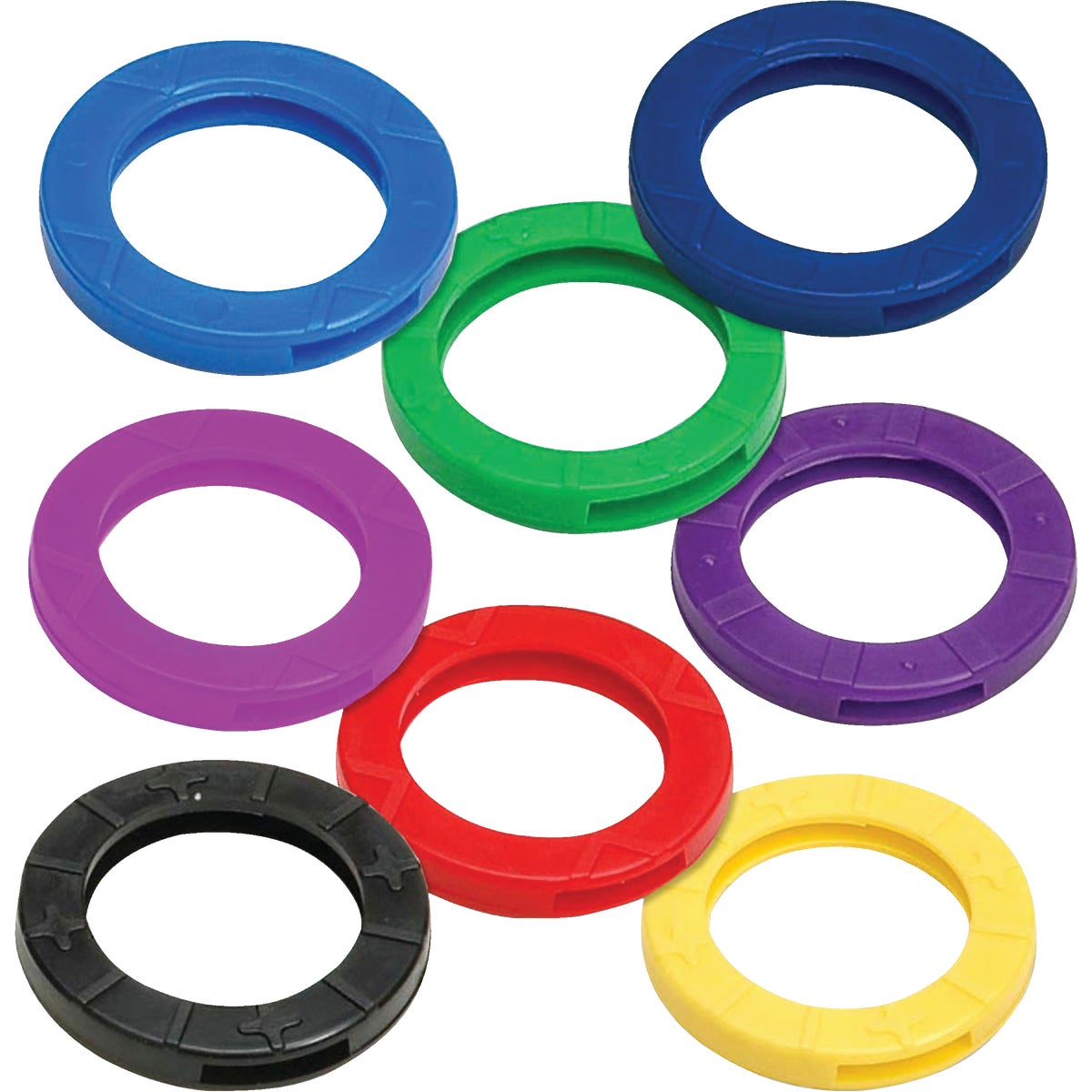 Item 572225, Identifier ring that keeps similar keys separated by color.