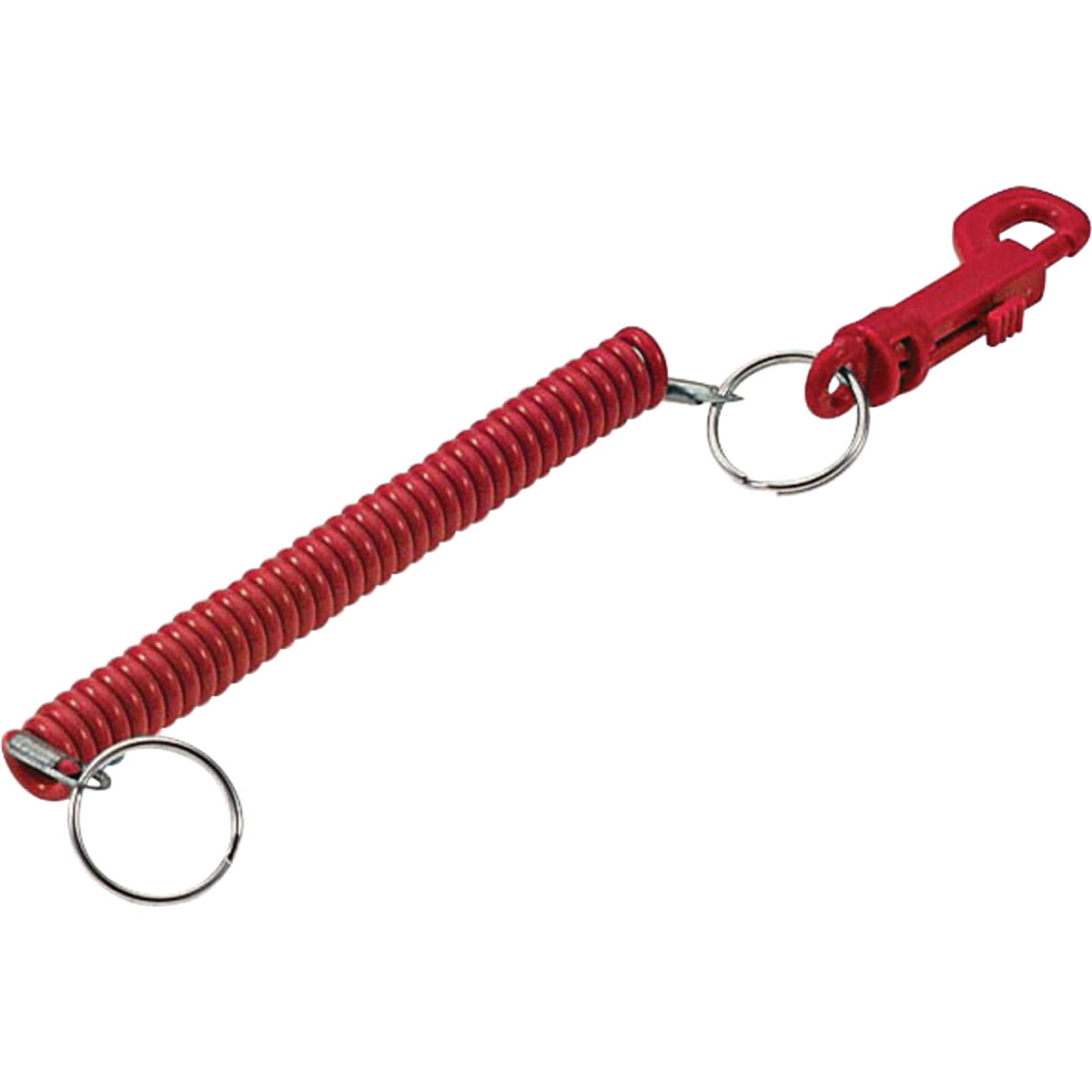 Item 572578, Plastic key clip with coil allows a wide variety of choices on where to 