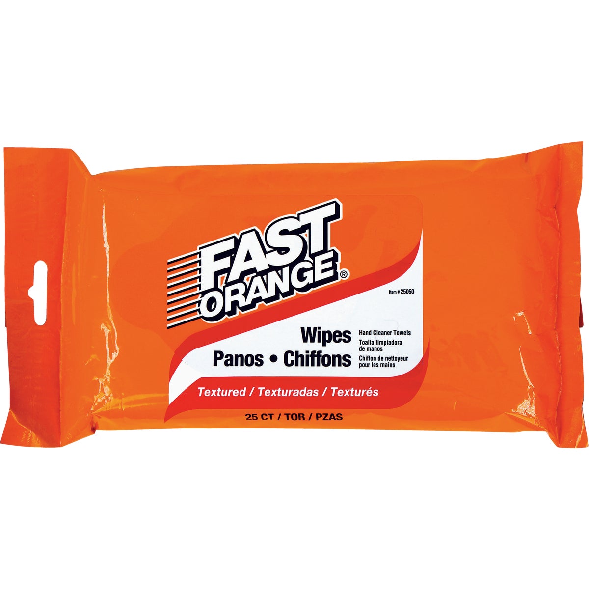 Item 577673, Fast Orange from Permatex hand cleaner in a convenient textured wipe.