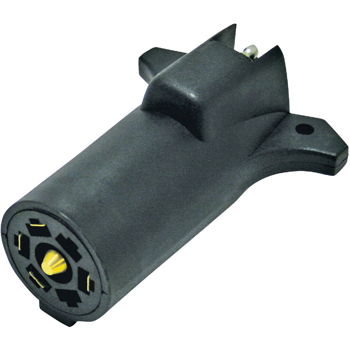 Item 580325, This adapter allows connection of either 4 or 5-way flat trailer plug to 
