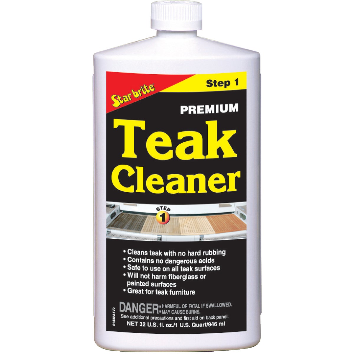 Item 581043, Starbrite teak cleaner also cleans other woods and can be used on teak 