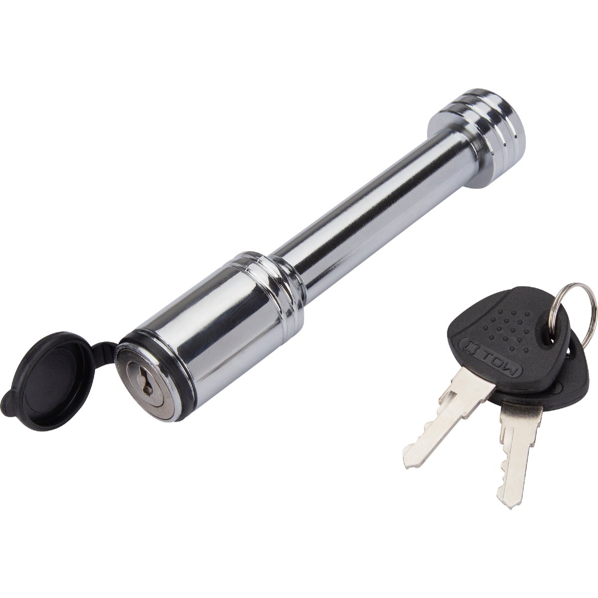 Item 582248, The TowSmart Steel Barrel Style Trailer Hitch Lock protects your boats, 