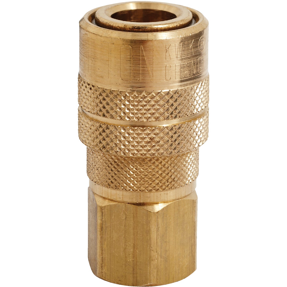 Item 582907, M-Style, brass body and sleeve coupler.