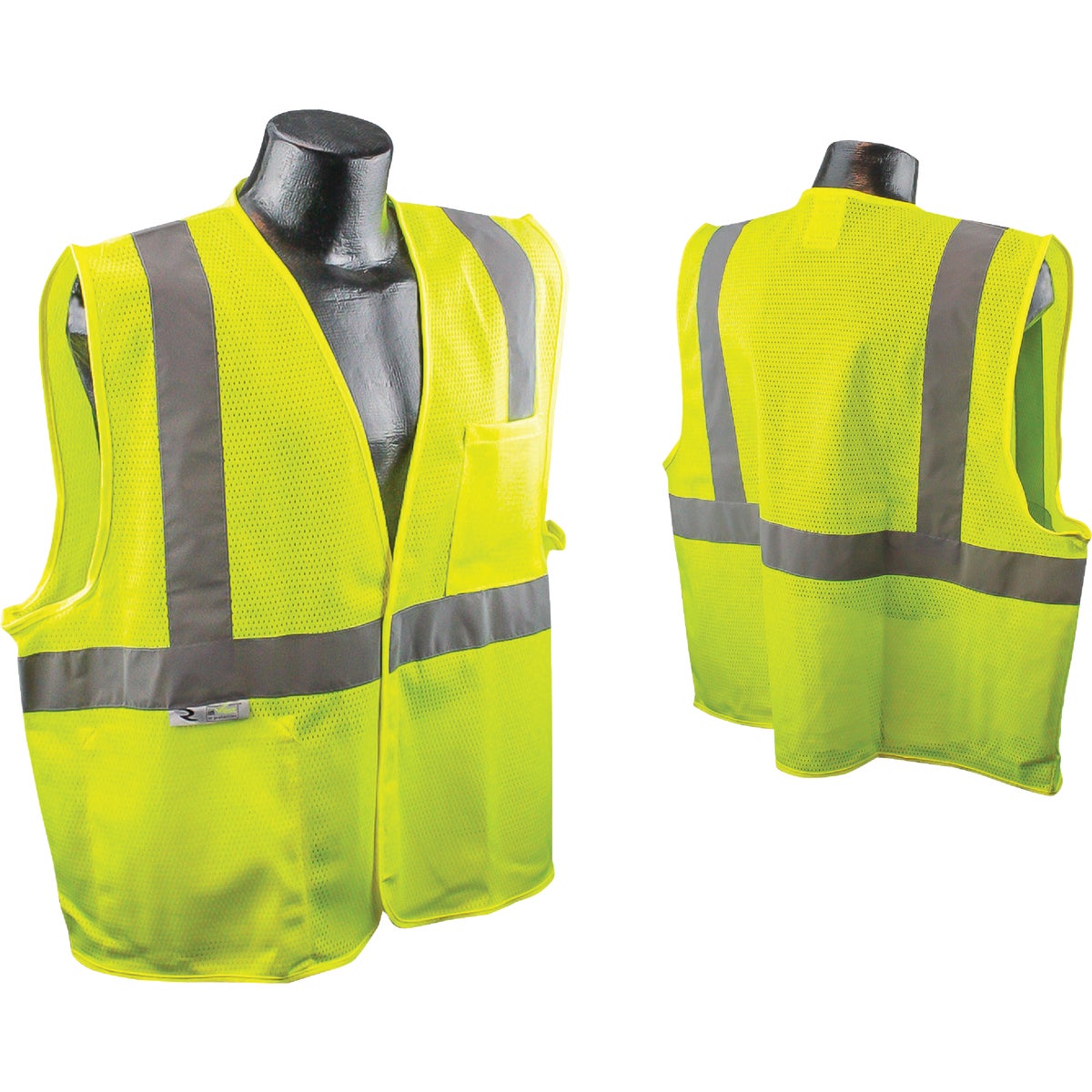 Item 583332, Hi visibility Class 2 Type R mesh safety vest.