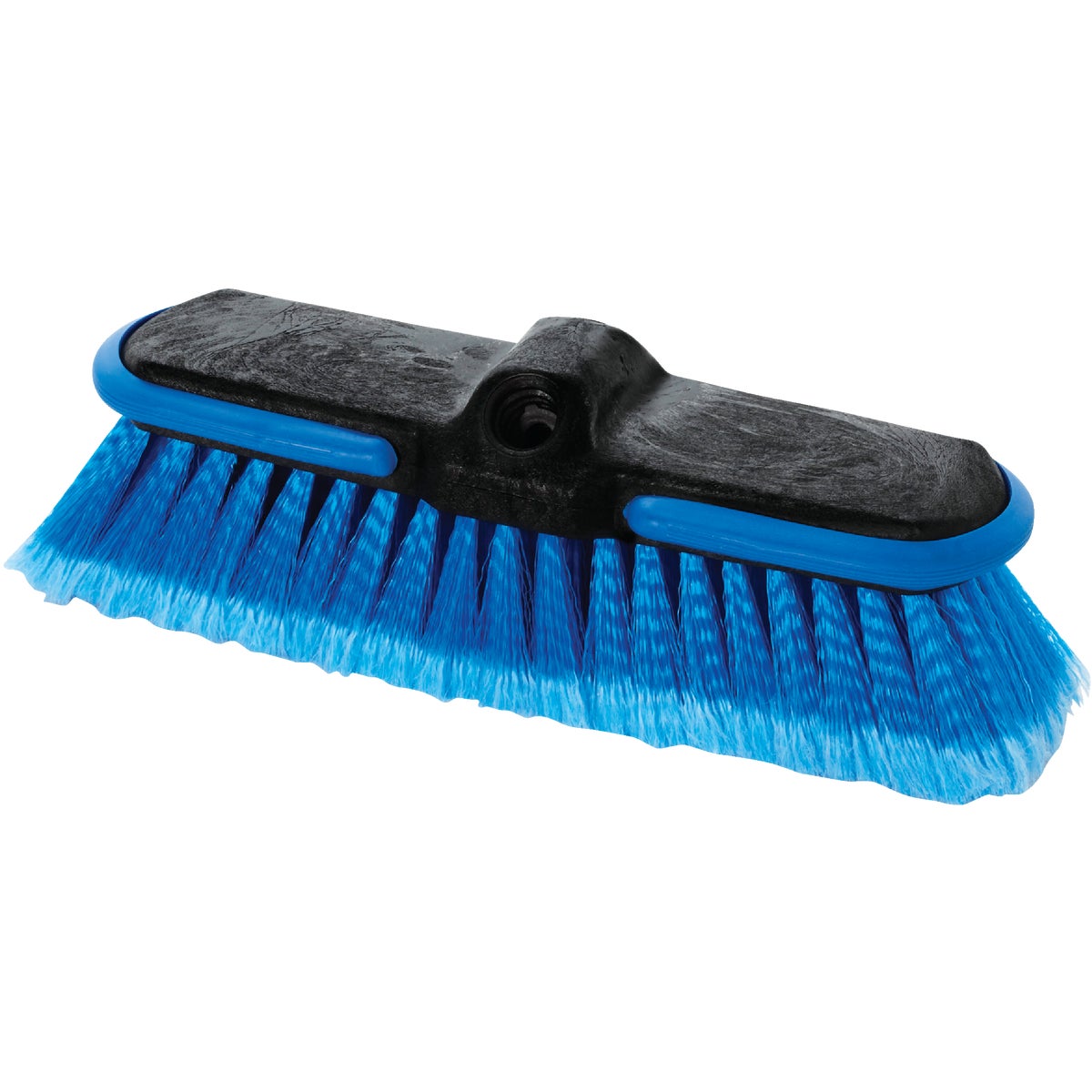 Item 589764, 10" flow-thru wash brush features soft feather tip bristles and protective 