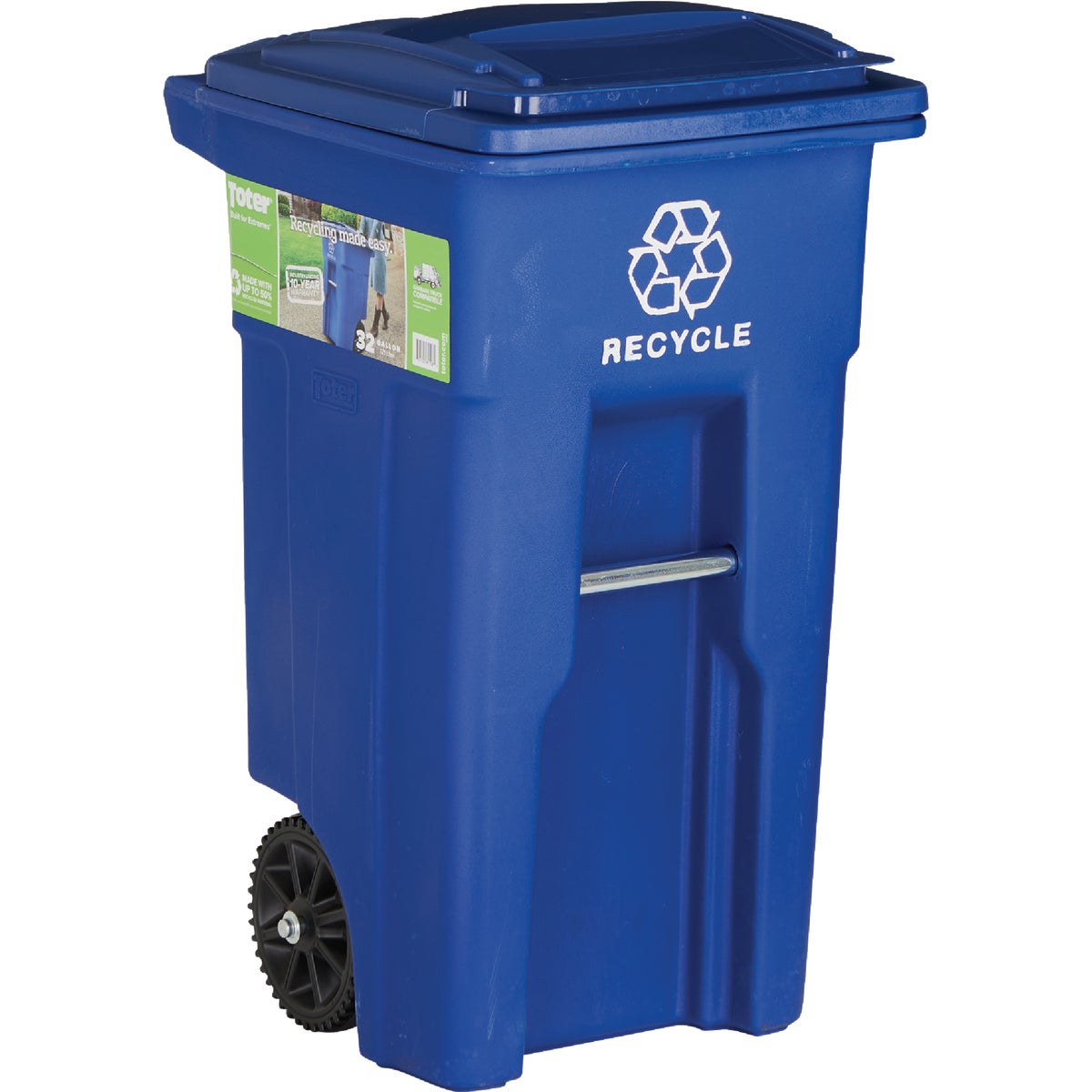 Item 600134, Recycle trash can with (2) 10 In.
