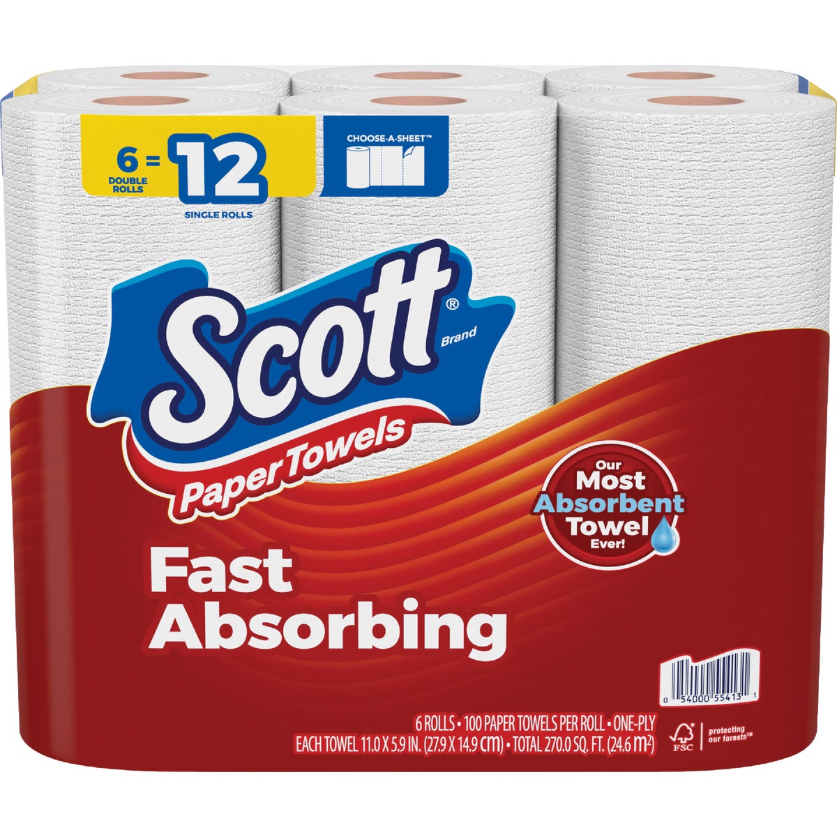 Item 600165, Get more sheets per dollar with our most absorbent towel ever, Scott Choose