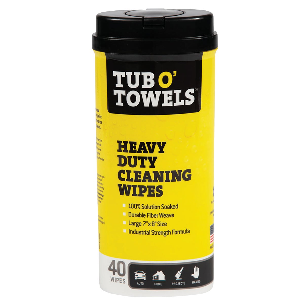 Item 600366, Tub O' Towels industrial-strength wipes are specially formulated to be 
