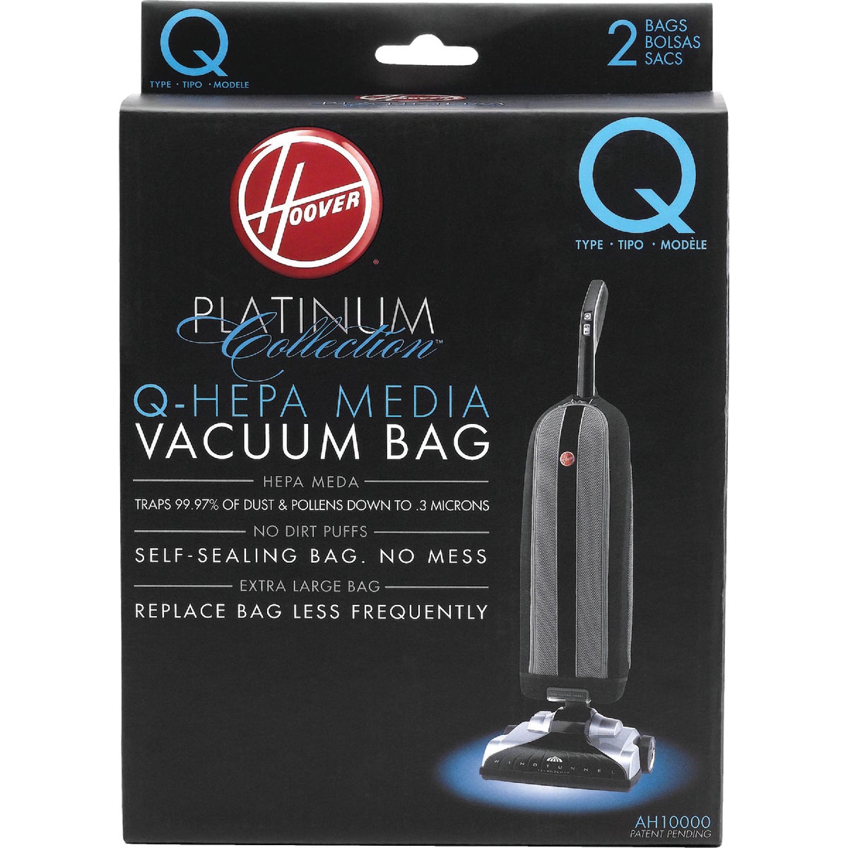 Item 600646, Replacement Q-HEPA Media self-sealing vacuum cleaner bag.