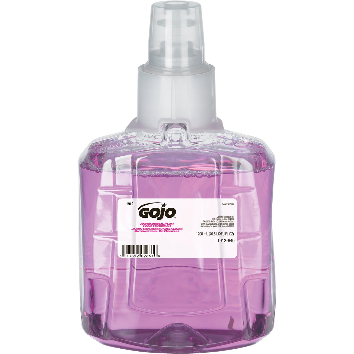 Item 601109, GOJO Antibacterial Foam Handwash, 1200 mL refill container, helps remove 