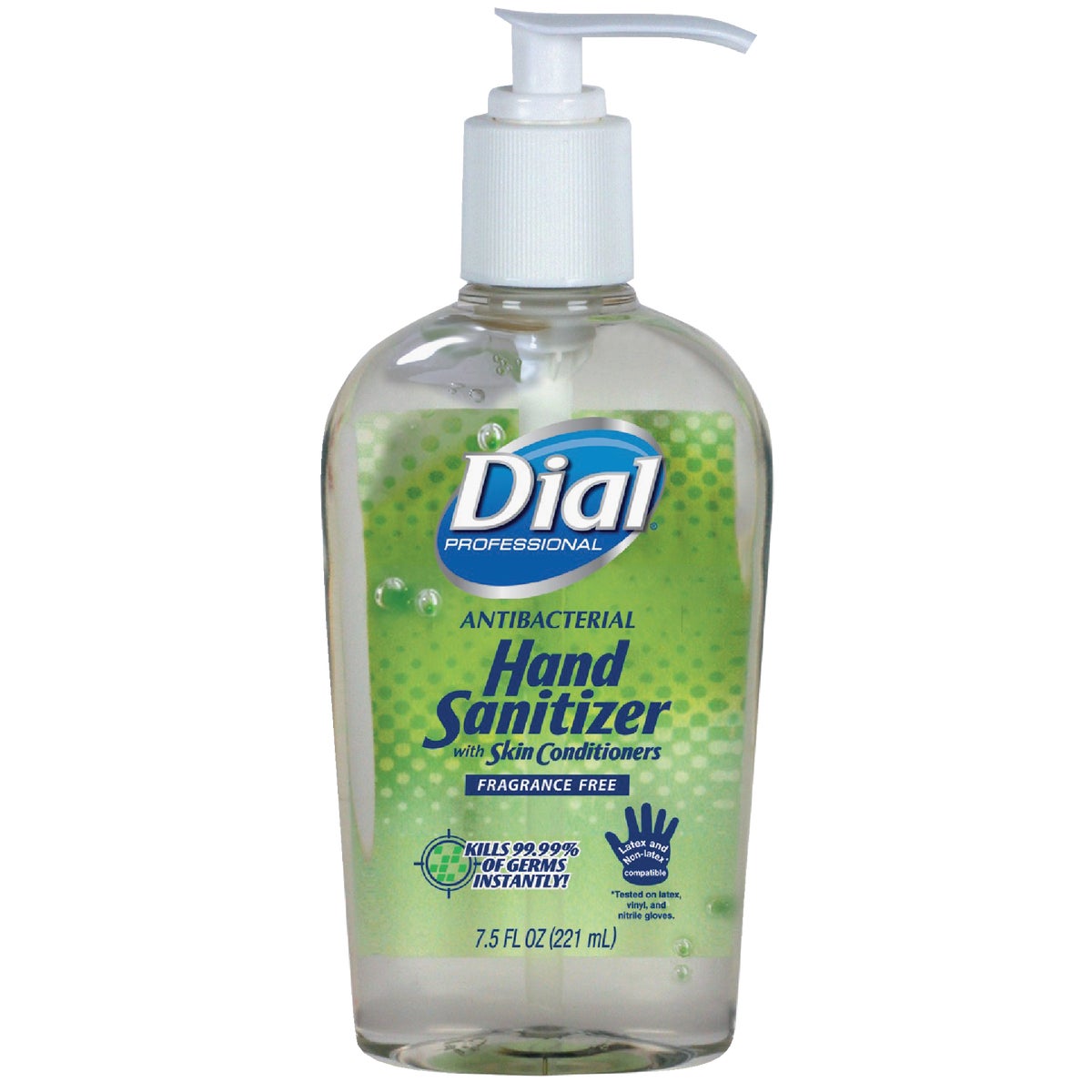 Item 601709, Dial hand sanitizer kills over 99.99% of harmful germs in 15 seconds.