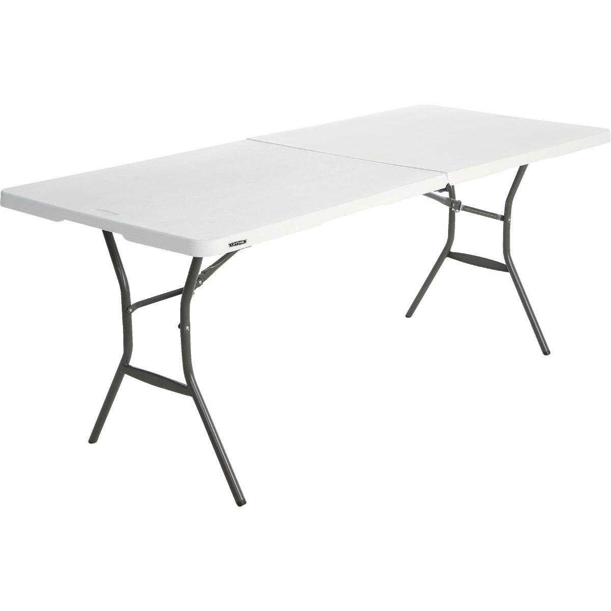Item 602497, High-density polyethylene table has a convenient folding design for easy 