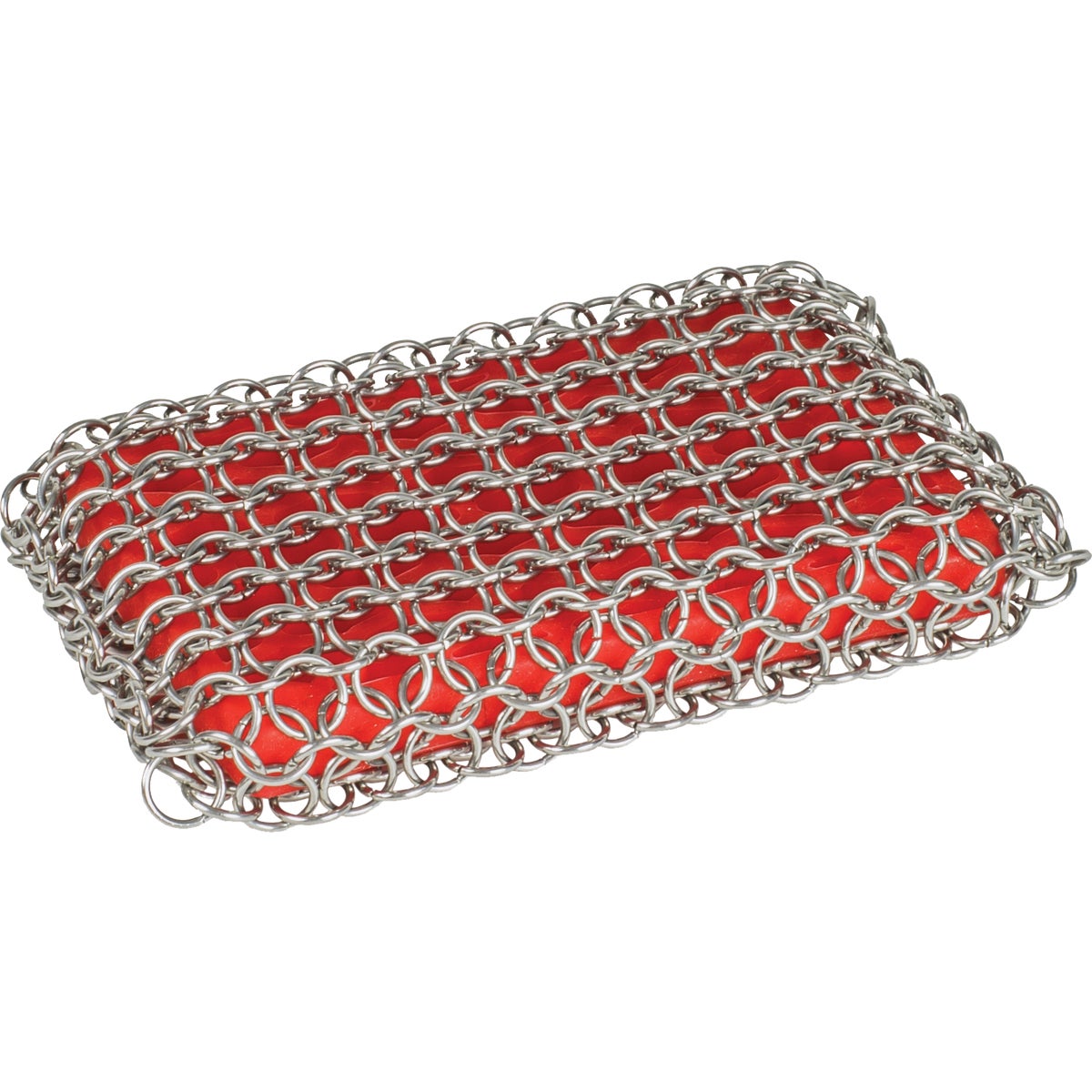 Item 603100, Stainless steel chainmail rings create a textured surface that is ideal for