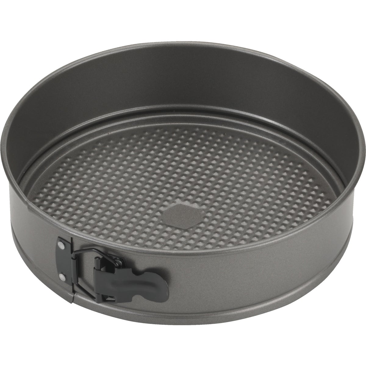 Item 603165, Heavy duty, round steel 2-piece cake pan with stainless steel spring-clip 