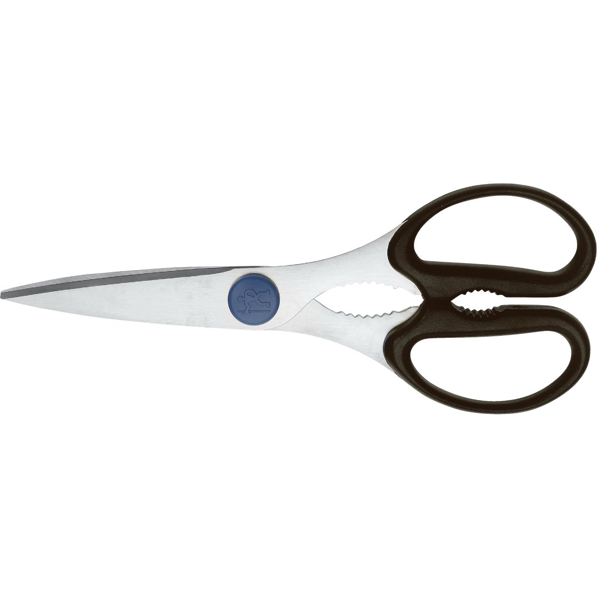 Item 603581, 3 In. stainless steel blade kitchen shear with polypropylene handle.