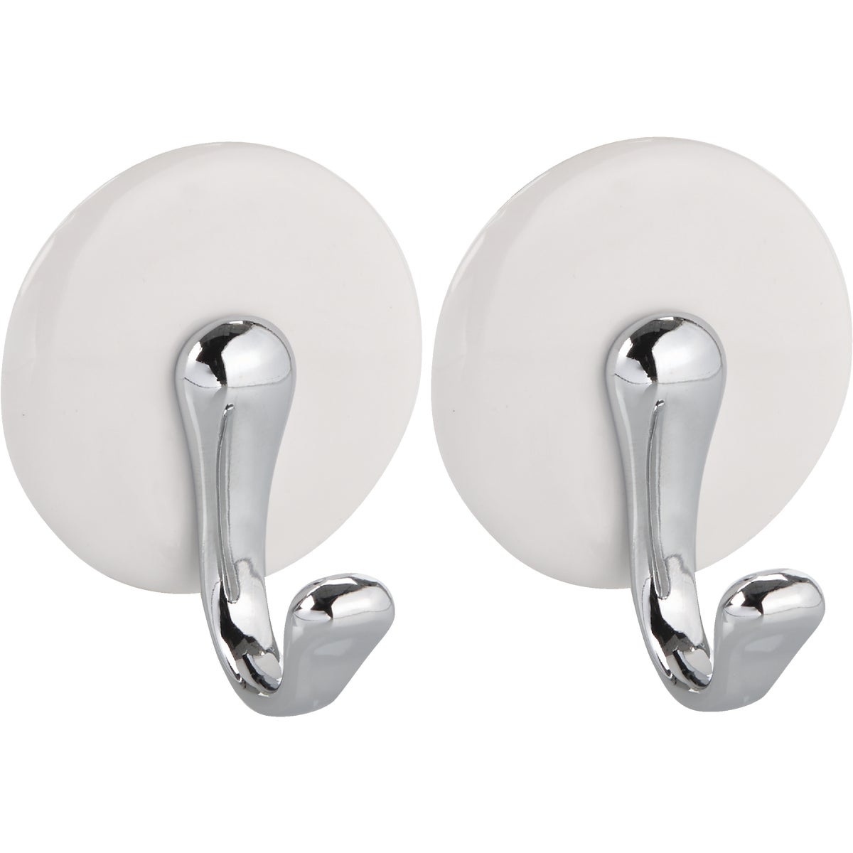 Item 603724, York medium ceramic hook with chrome accents attach easily to your wall and