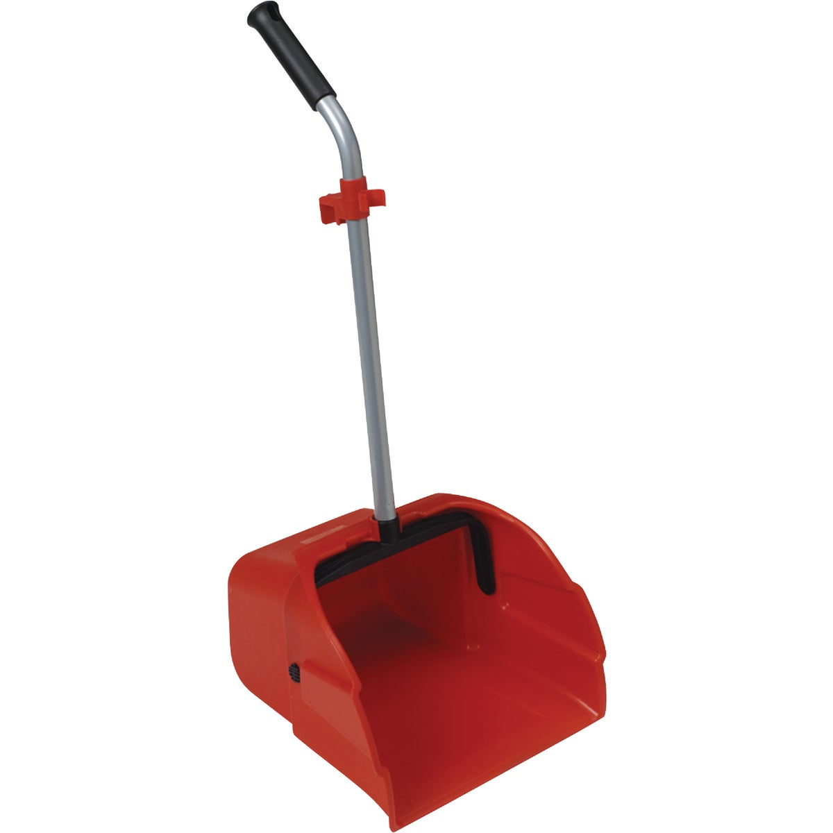 Item 611824, Jumbo long handled dust pan. Heavy-duty plastic pan with 25 In.