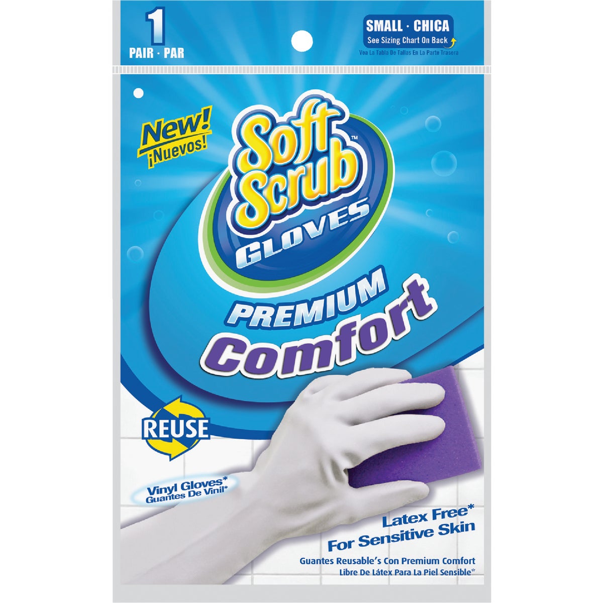 Item 611920, Vinyl glove featuring deluxe cotton flocked lining. Grip textured finish.