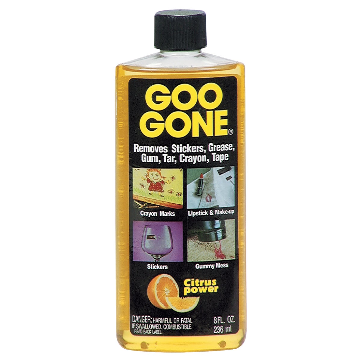 Item 615412, Goo and adhesive remover eliminates the toughest cleaning problems.