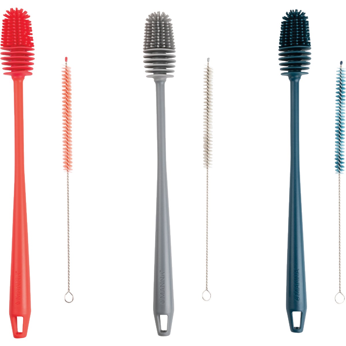 Item 615681, Durable bottle brush with extra long handle and narrow head to clean all 