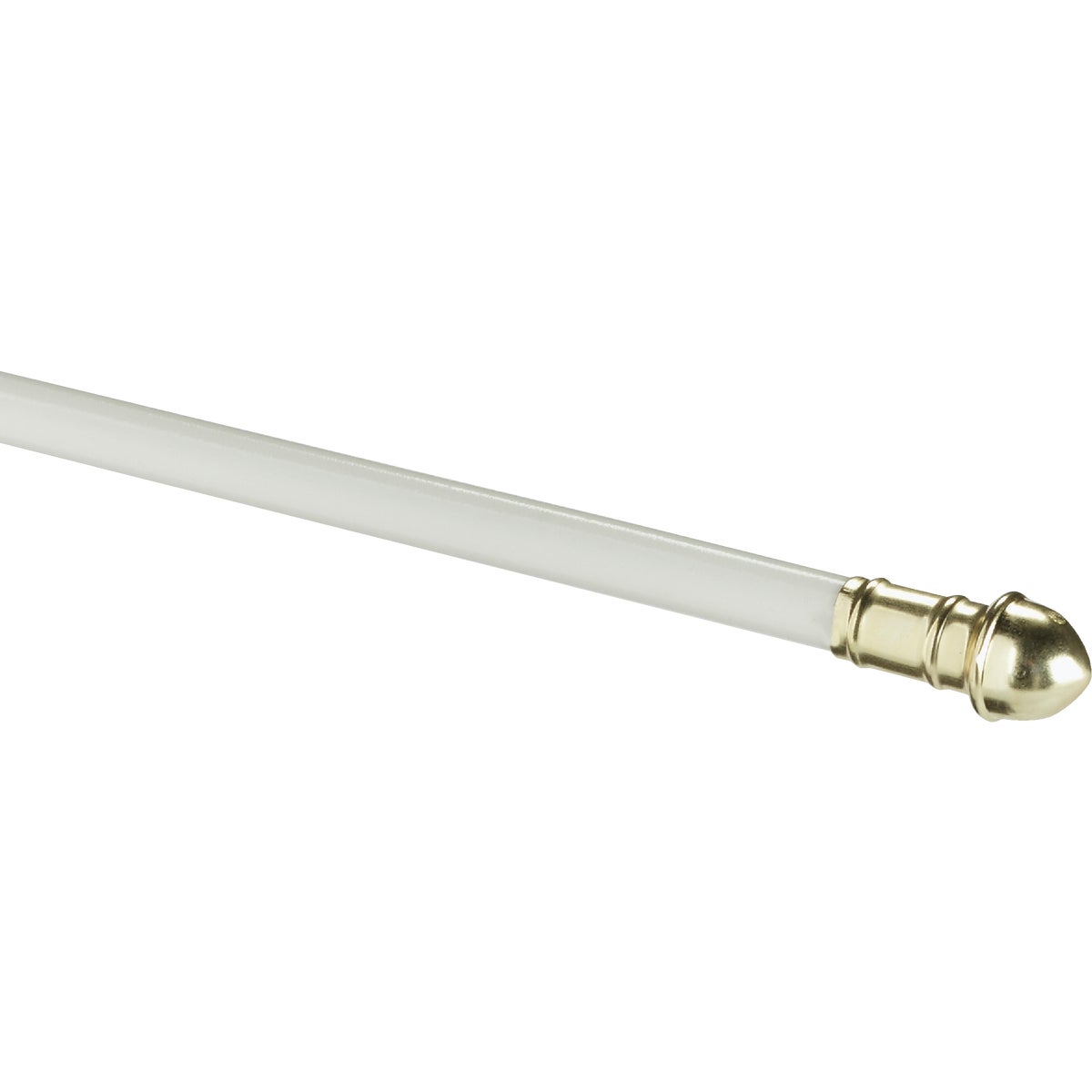 Item 618640, 7/16 In. diameter cafe rod has a bracket clearance of 1 In.