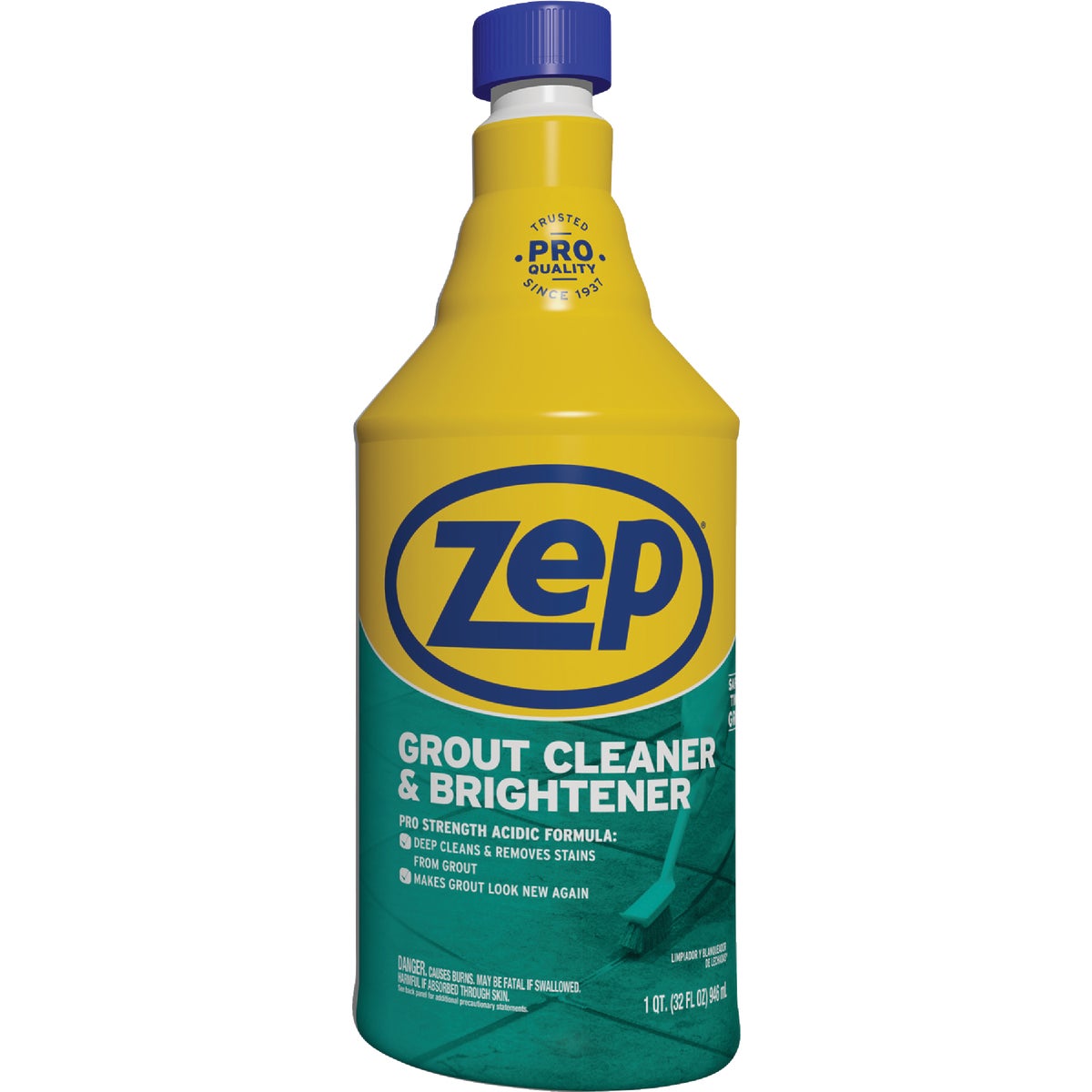 Item 618745, Zep floor grout cleaner cleans and whitens floor grout easily with little 