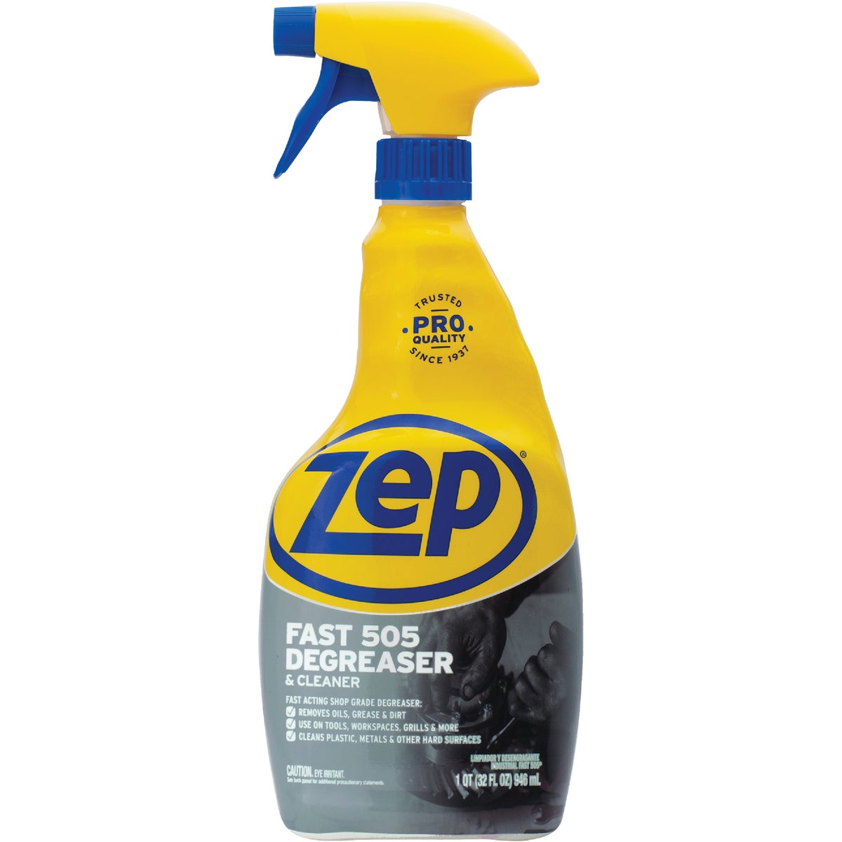 Item 618825, Zep Fast 505 cleaner and degreaser penetrates to remove soils without 