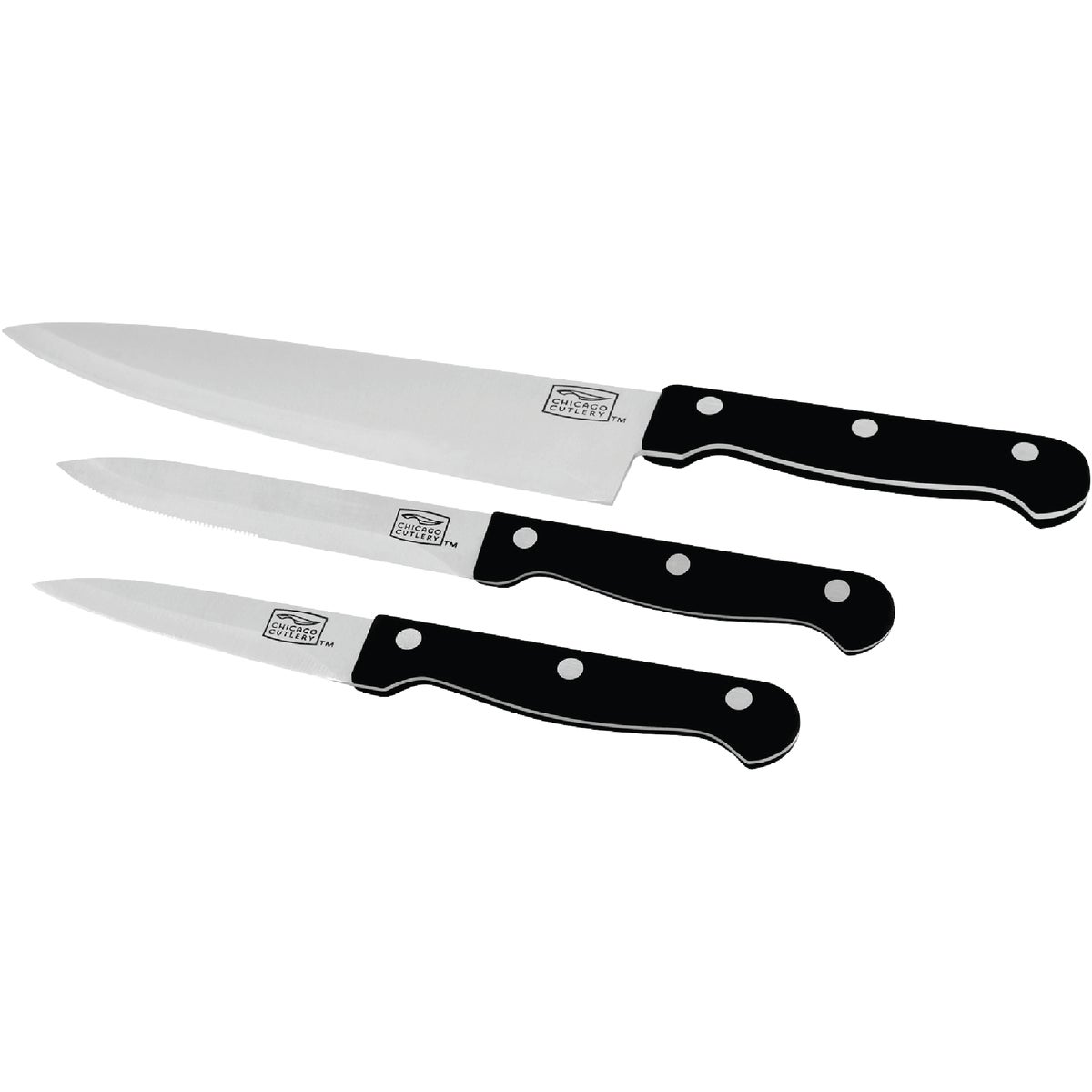 Item 624454, The Essentials 3-piece set includes a basic set of knives needed for 