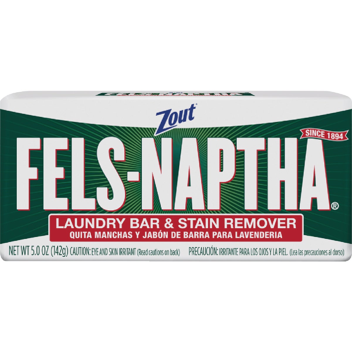 Item 632902, Fels-Naptha has been removing the toughest stains since 1894.