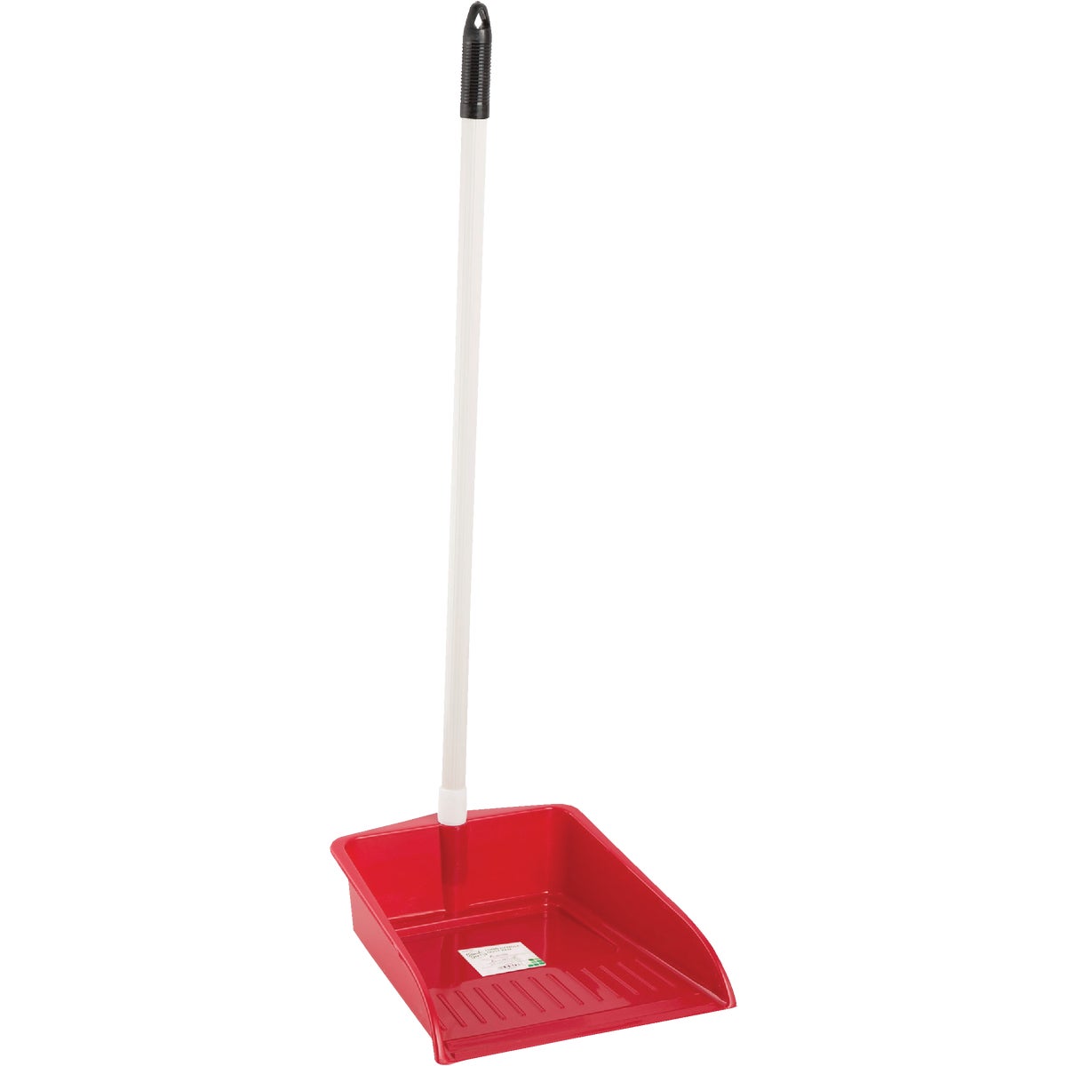 Item 634157, Smart Savers plastic dust pan with 22.5 In. long handle.