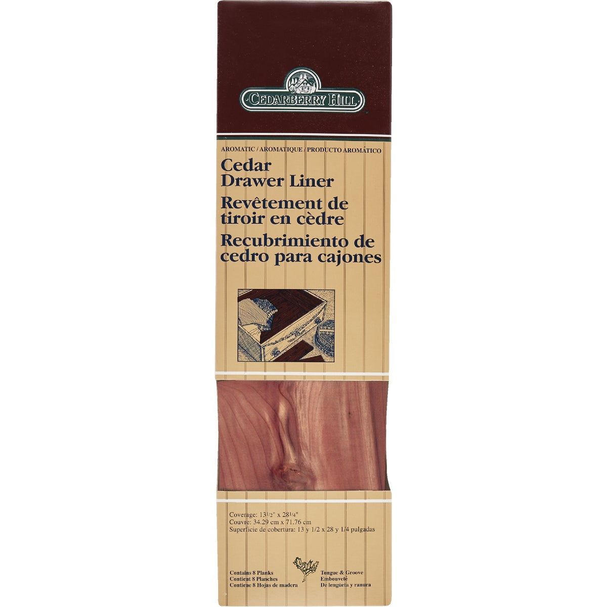 Item 634263, Solid Eastern red cedar tongue-and-groove planks are easy-to-install in 