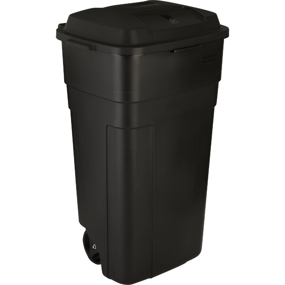 Item 634352, Injection molded. Heavy-duty wheeled refuse container.