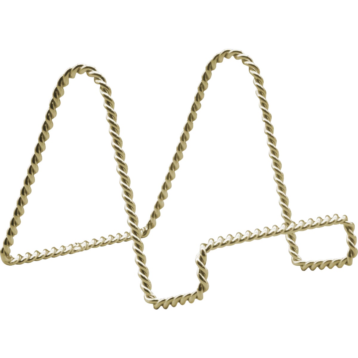 Item 636576, This supportive metal plate stand is made of twisted wire.