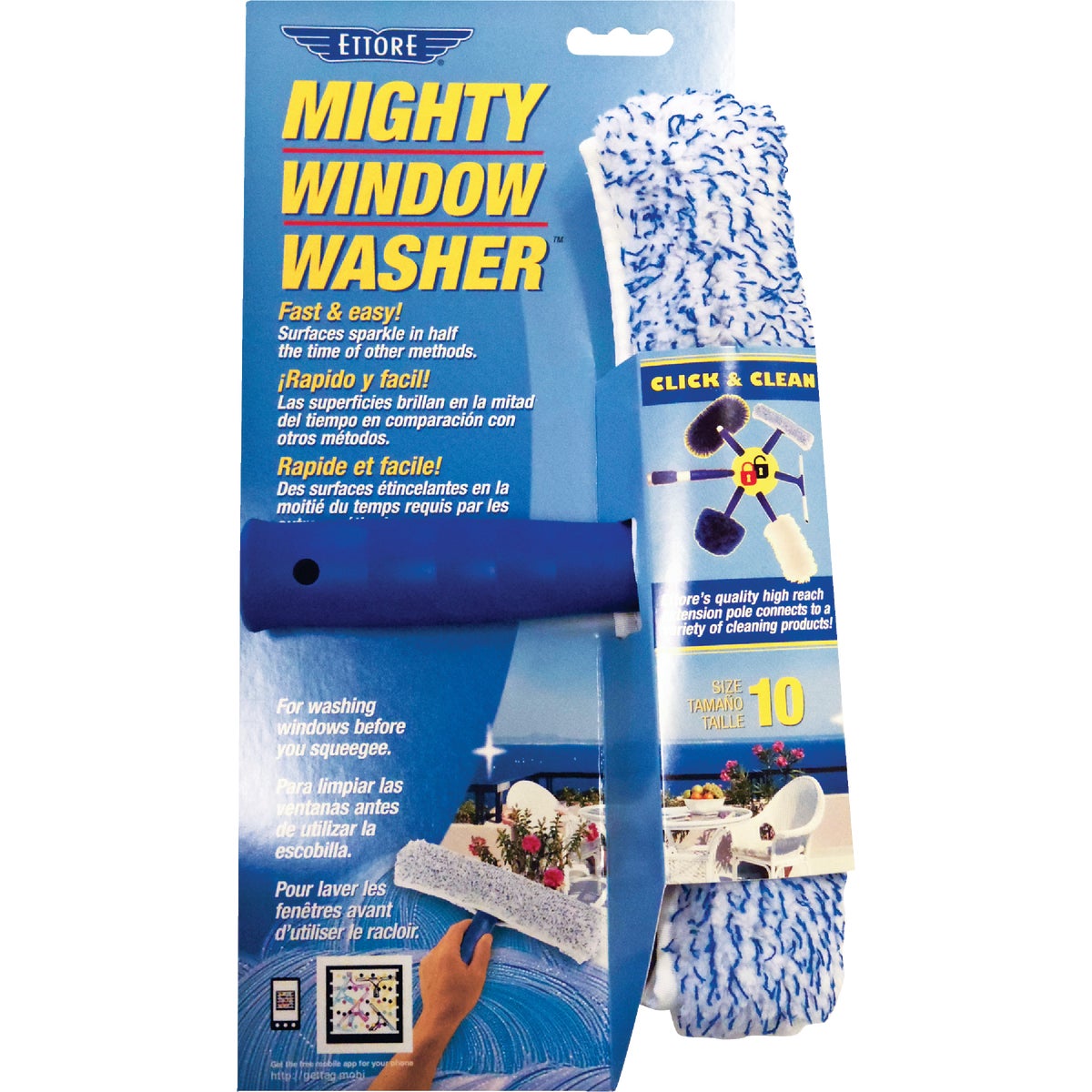 Item 637483, Removable, machine washable cover. Tapered, ergonomic handle.