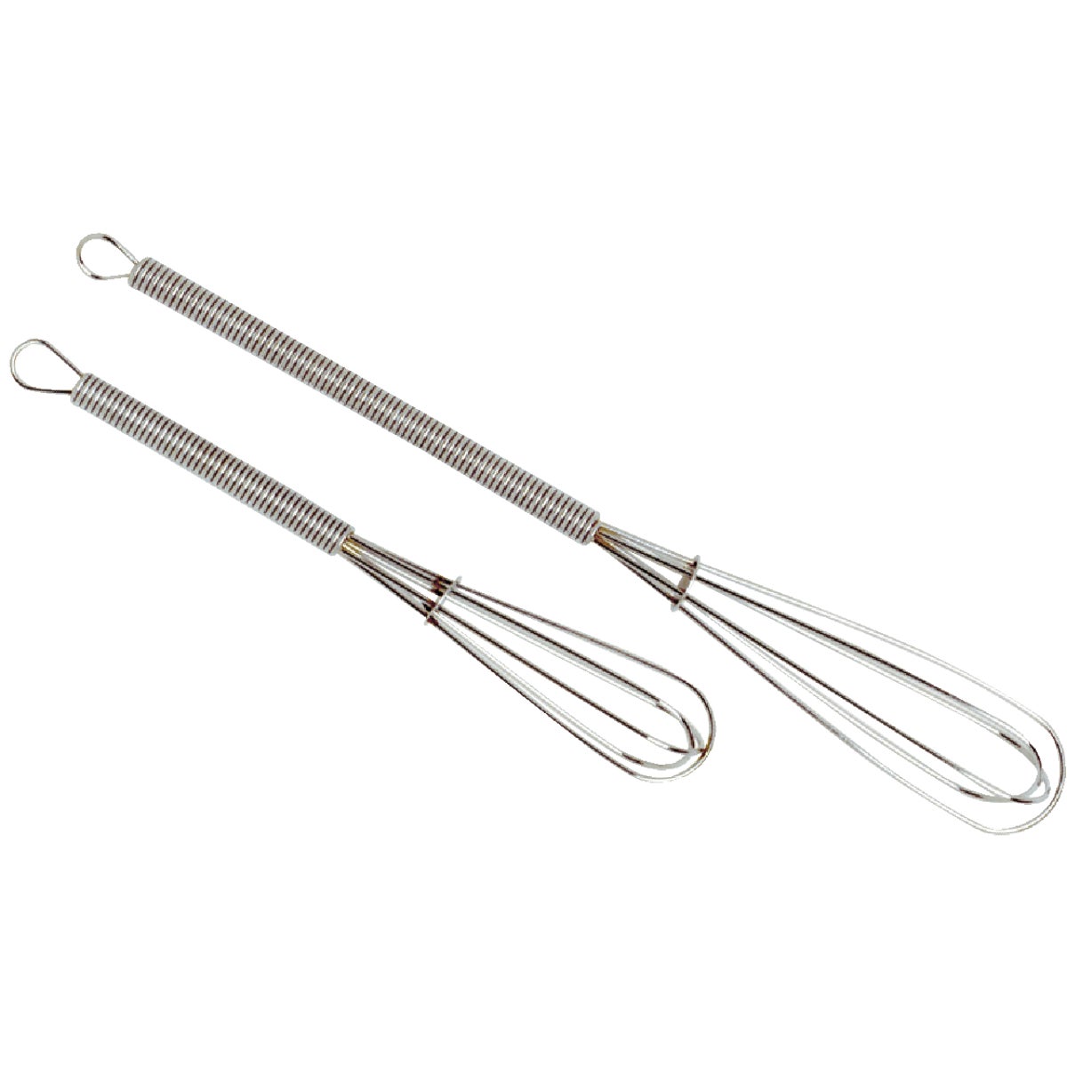 Item 640883, Chrome plated wire whisks whip or stir salad dressings, sauces and more.