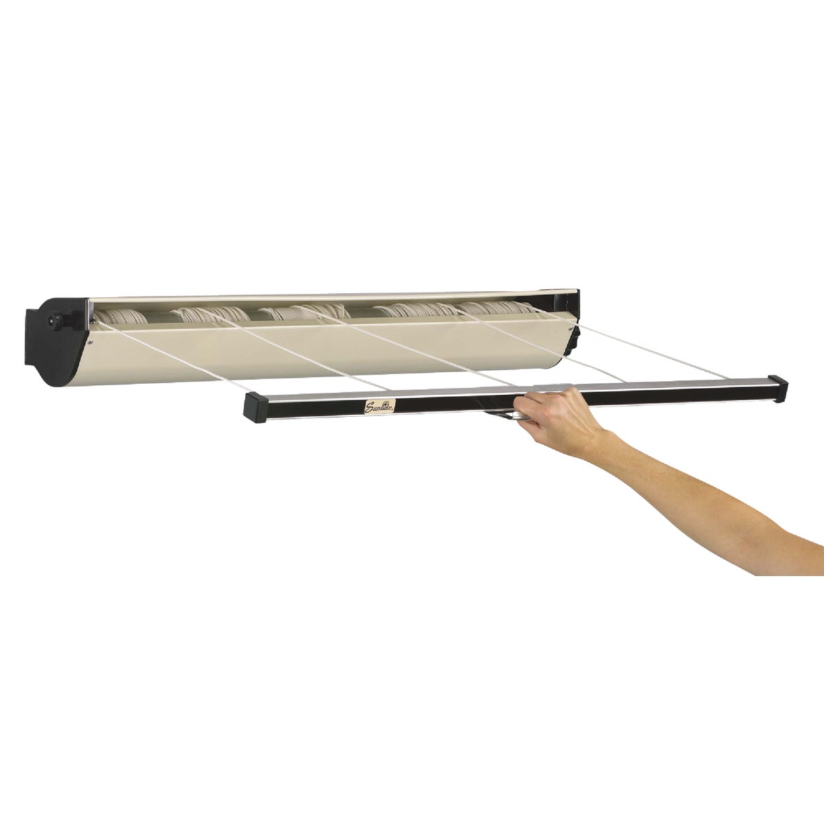 Item 644978, Retractable clothesline featuring lightweight and heavy-duty construction, 