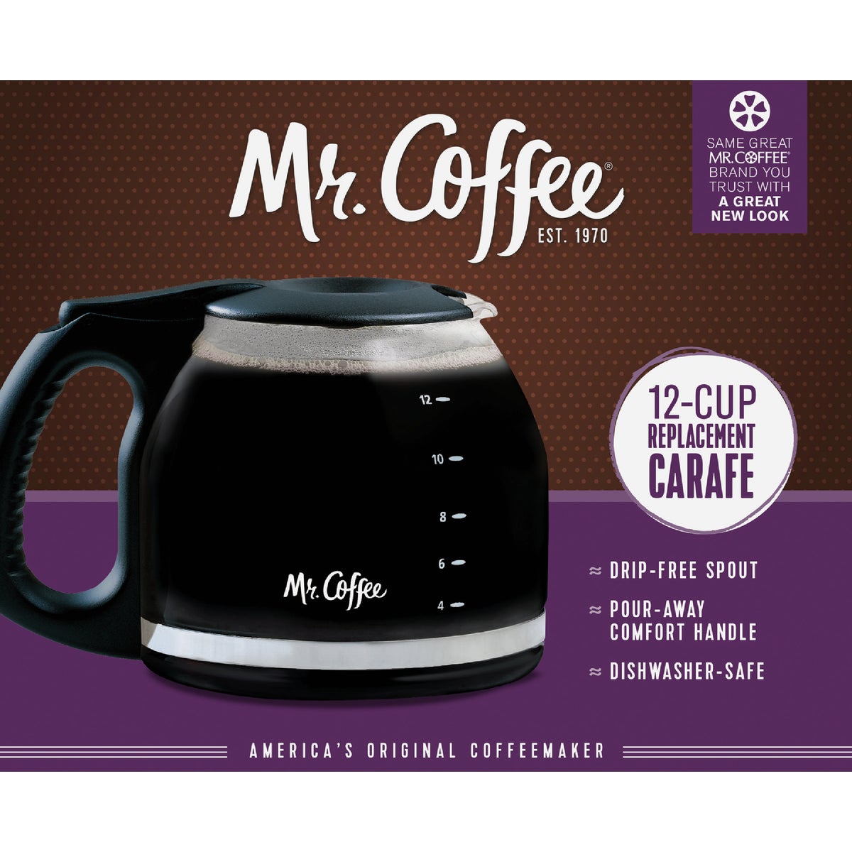 Item 651716, Replacement coffee carafe is designed for the Mr.