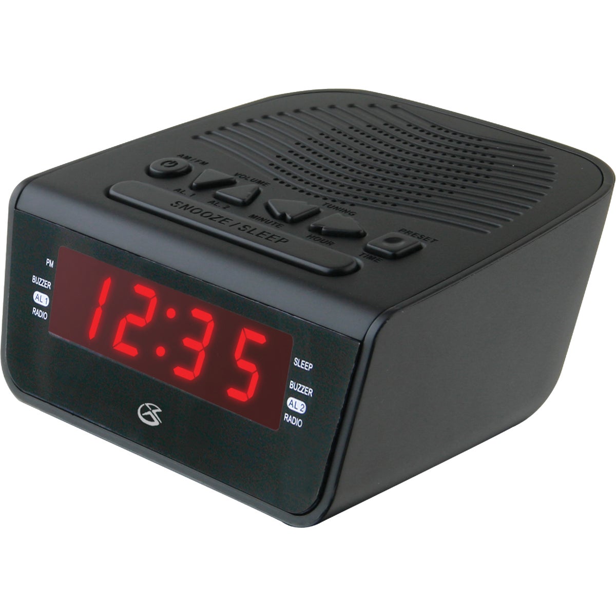 Item 652975, Dual alarm clock radio.