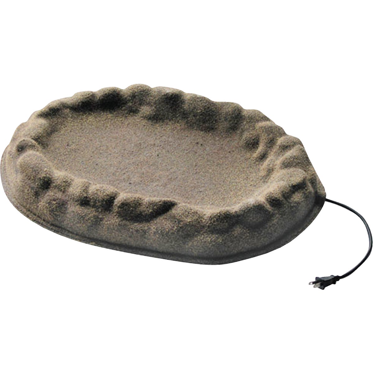 Item 700033, This bird bath is an attractive sand-coated oasis with a concealed heating 