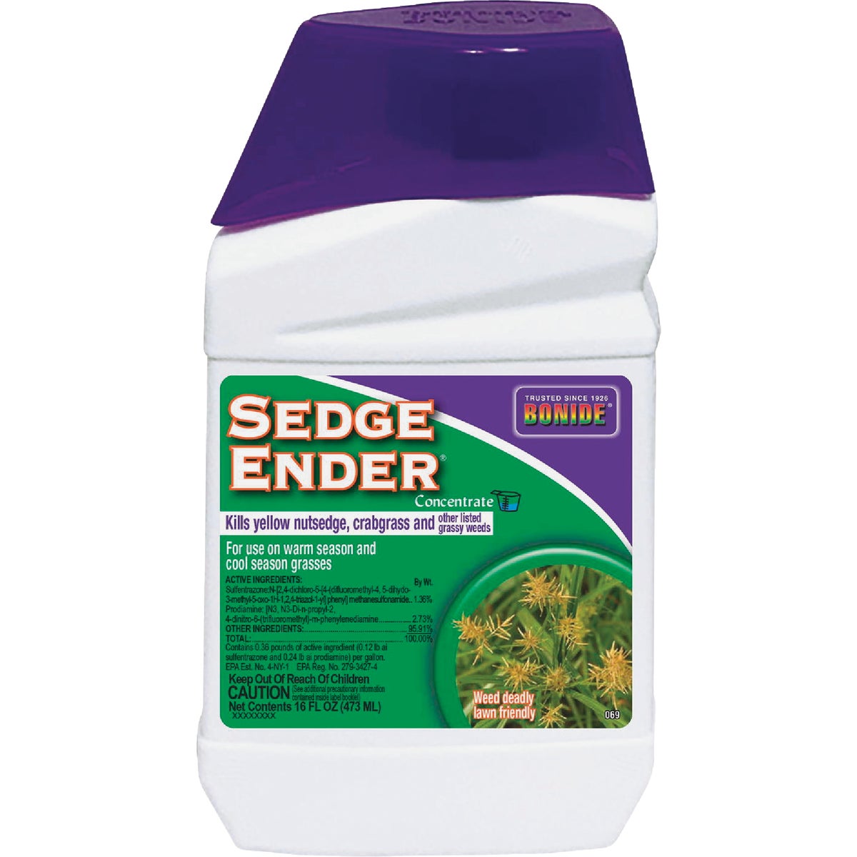 Item 700195, Sedge Ender Concentrate is weed deadly, but lawn friendly.