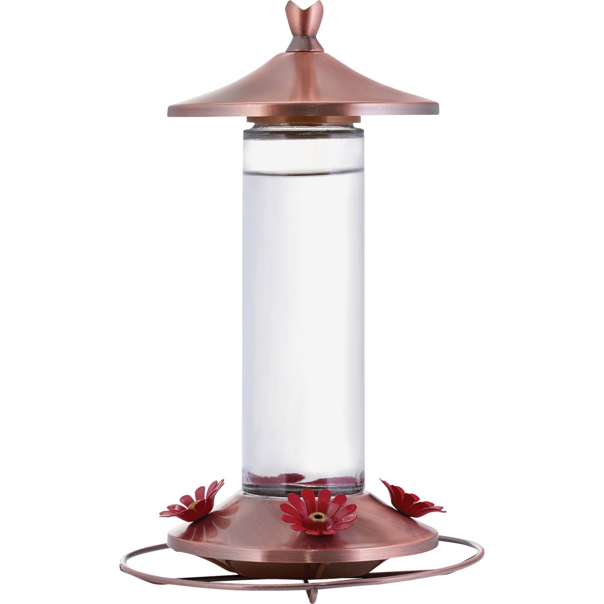 Item 700795, Features a brushed copper top and base with 4 feeding stations.