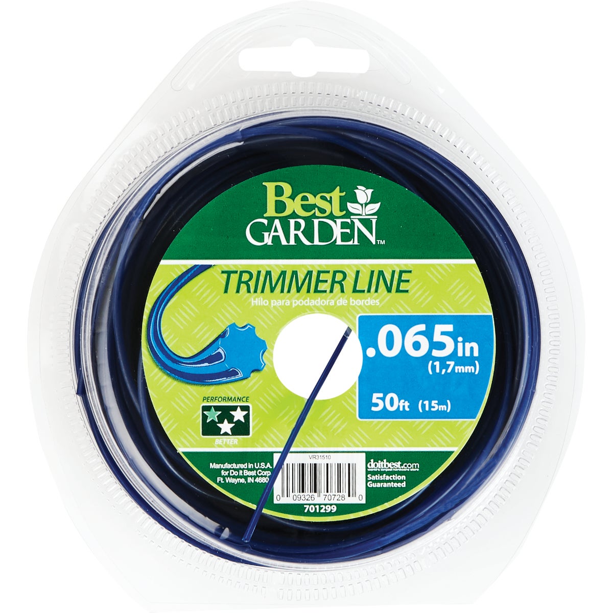 Item 701299, Replacement economy copolymer trimmer line.