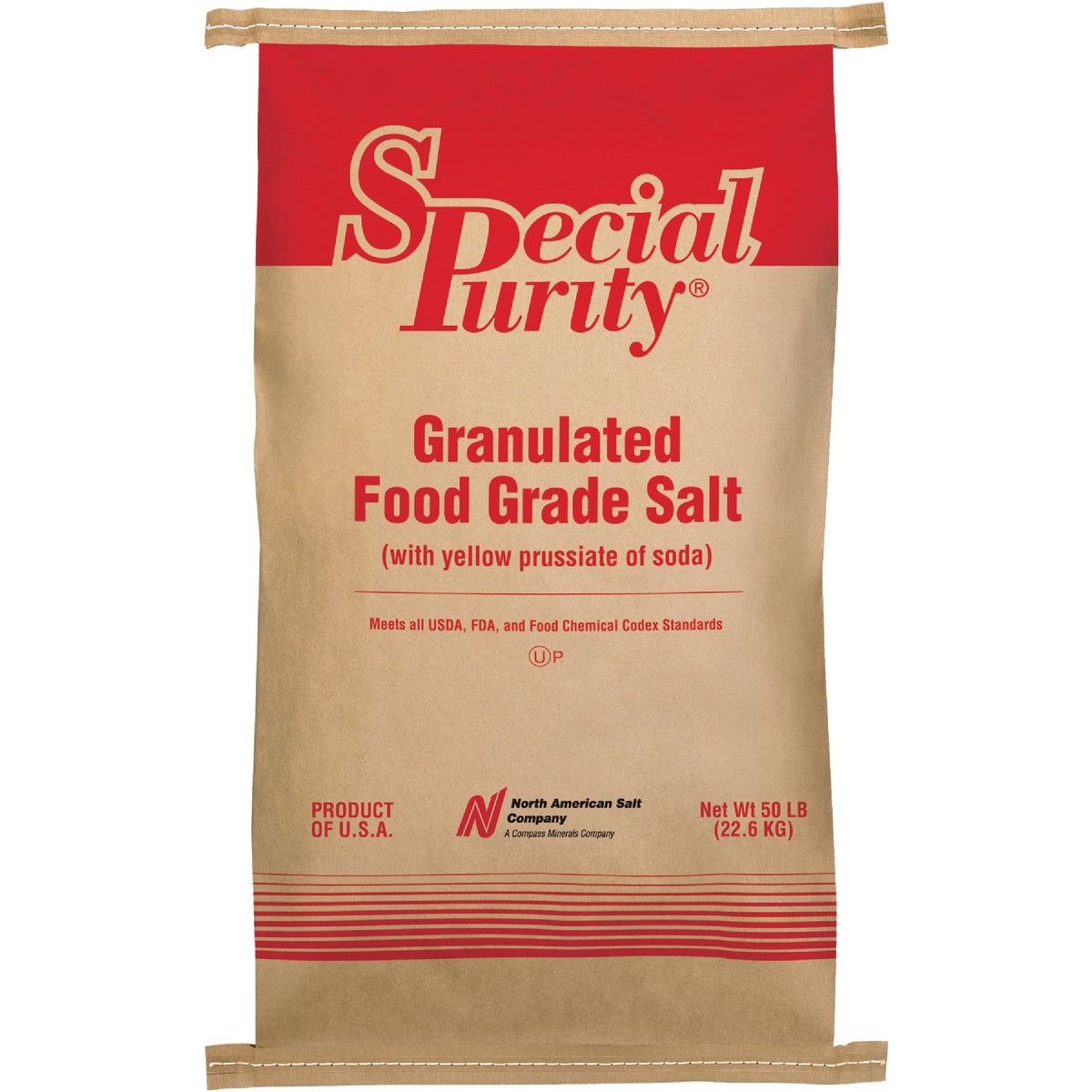 Item 701771, Granulated food grade salt with YPS (yellow prussiate of soda) added as an 