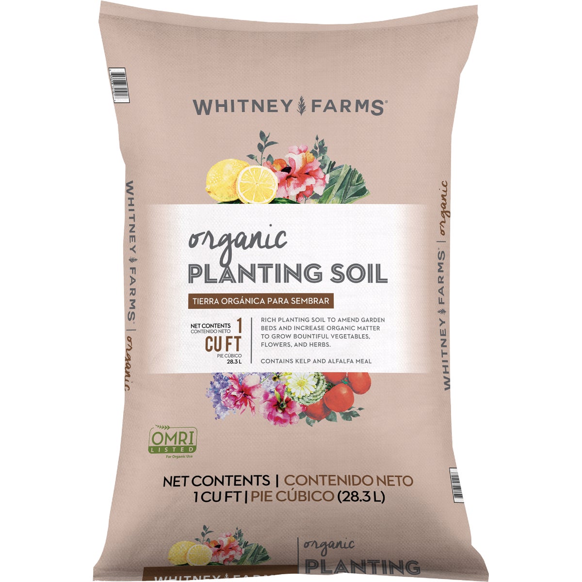 Item 701777, Organic garden soil with a premium blend of organic matter and natural 