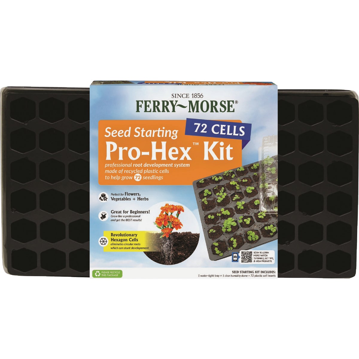 Item 702057, 72-cell seed starting kit with exclusive hexagon inserts.