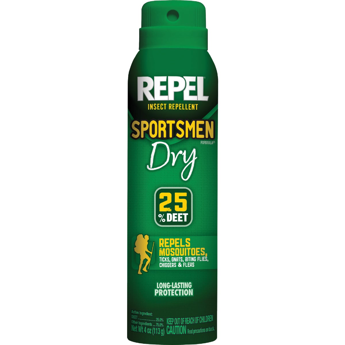 Item 702166, Repel Sportsmen Dry mosquito repellent. Not oily or greasy.